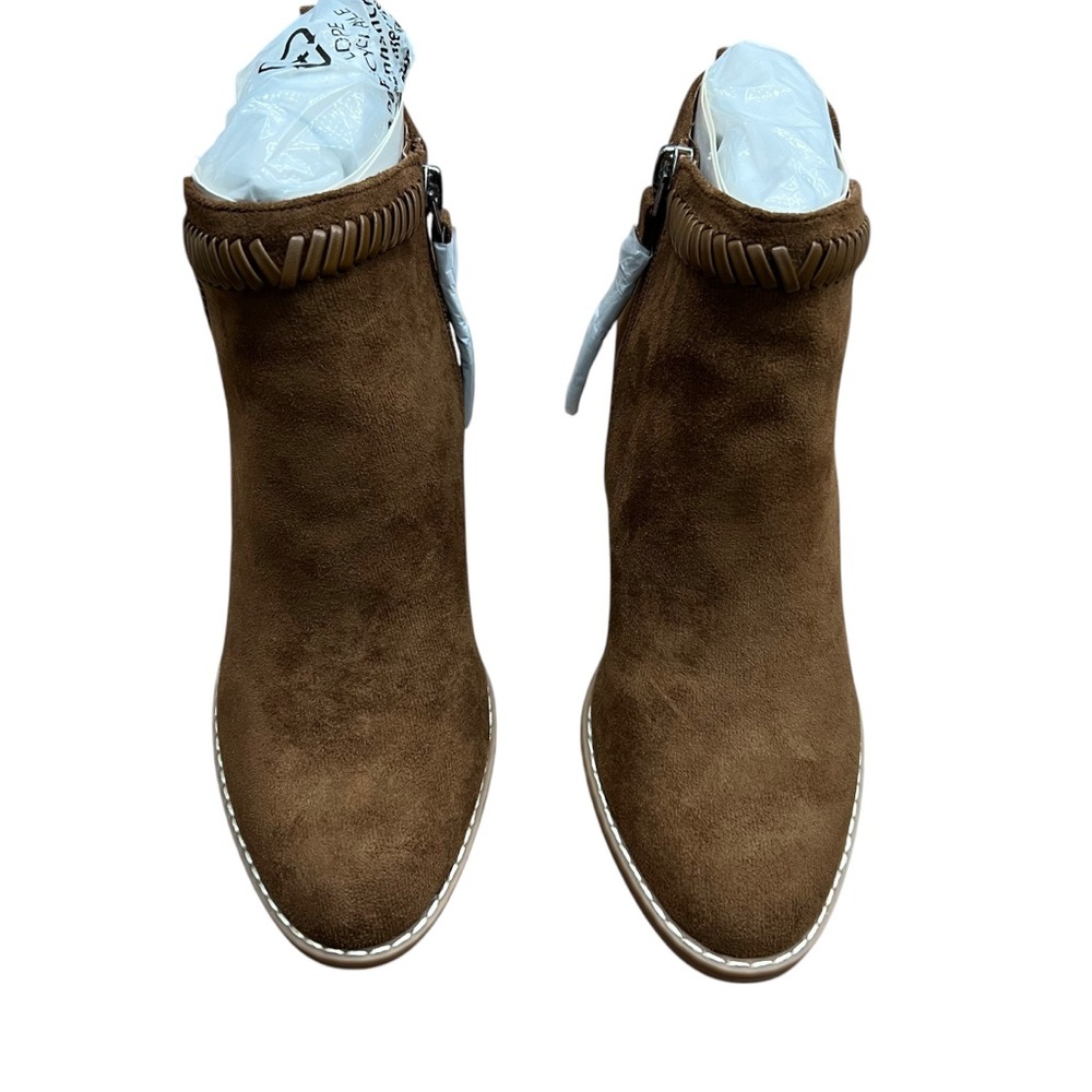 Dolce Vita DV8 NWOB Brown Jace Women's Faux Suede Heeled Booties Size 6 - Picture 2 of 10